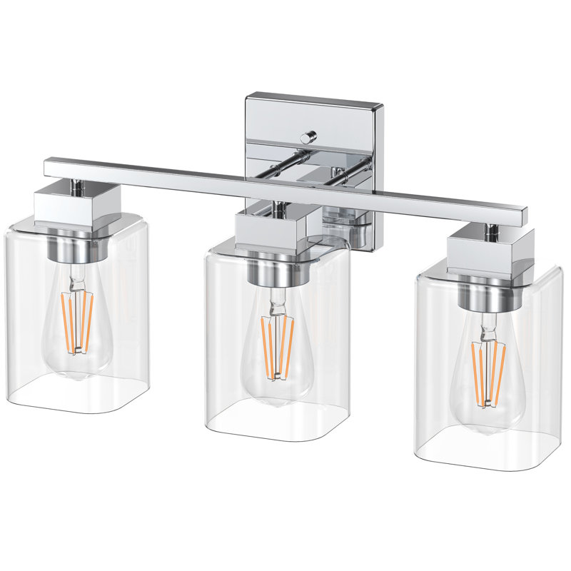 Hartshorn Vanity Light, 3 Lights, Polished Chrome