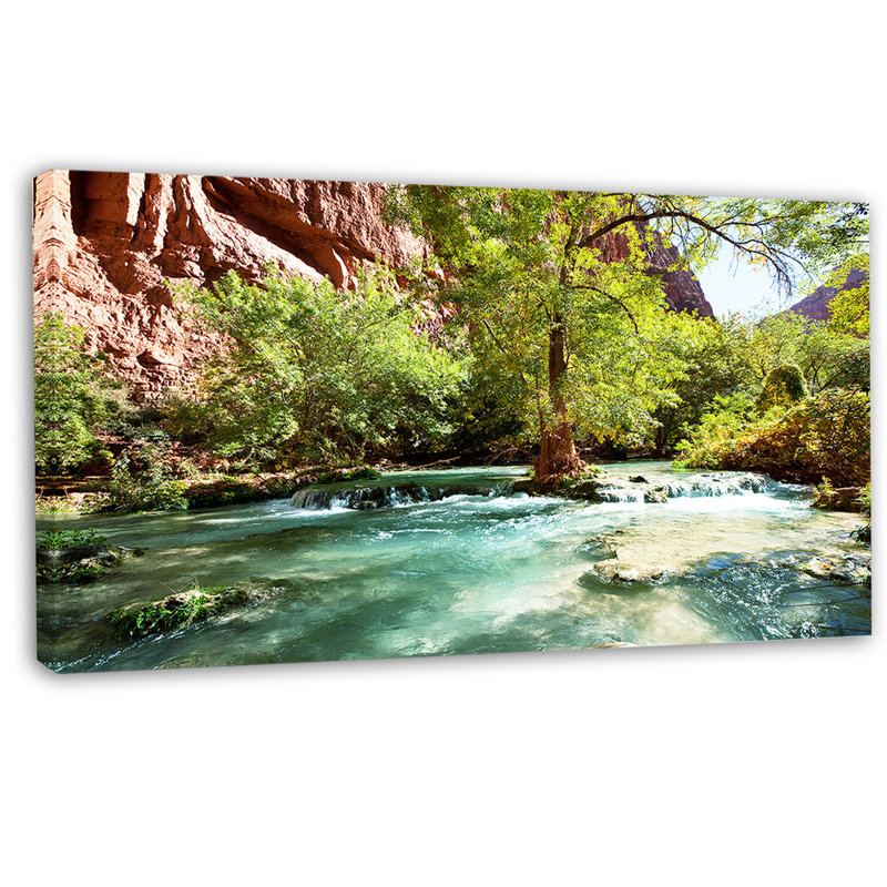 «Green Spring Creek in Mountains», reproduction de photo sur toile tendue, H 8 po x l 12 po x P 1 po