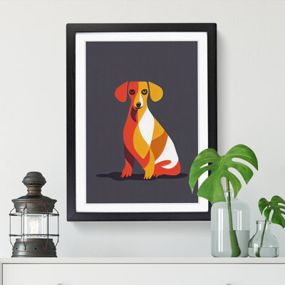 Hightsville Dachshund Minimalism - Picture Frame Print