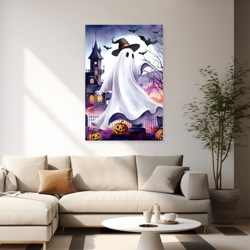 Art contemporain de chauve-souris Witchy Ghost, H 60 po x l 40 po