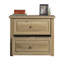 Classeur latéral pour bureau à domicile - Finition chêne blanc, design, deux tiroirs spacieux, Interlock, Verrou en T, espace de travail accueillant dans le salon, assemblage, assemblage
