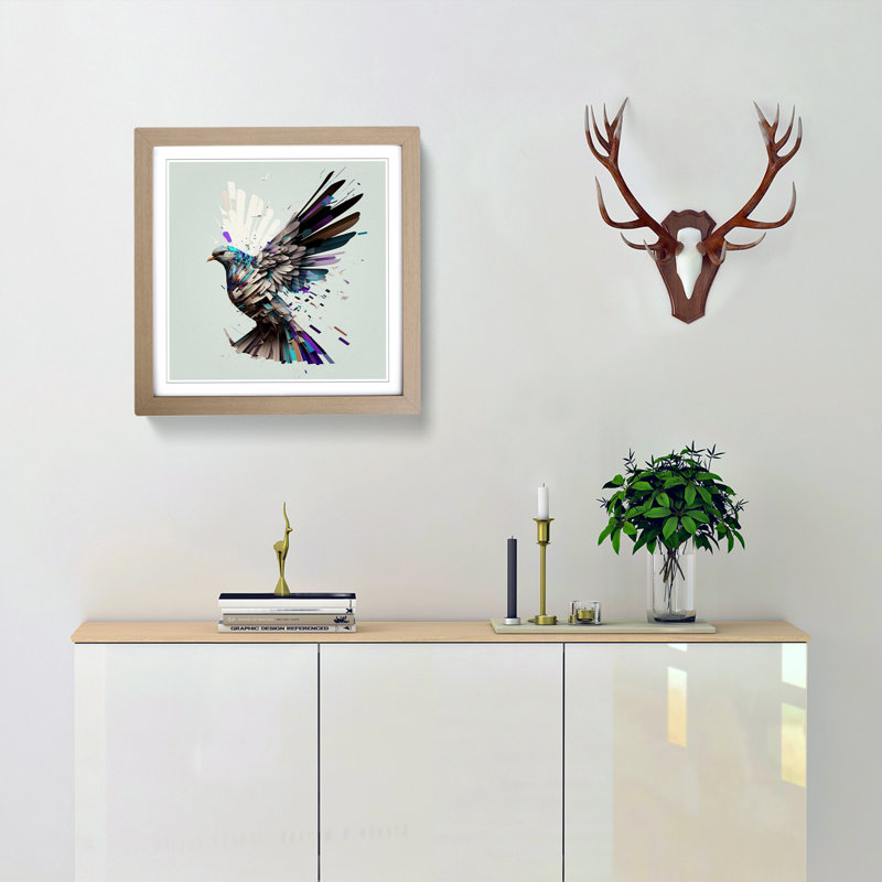 Single Picture Frame Print on Wood, Oak