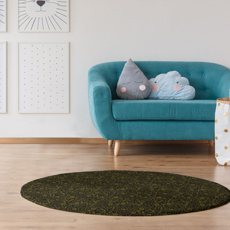 Tapis noir zone lines, Rond 5 pi