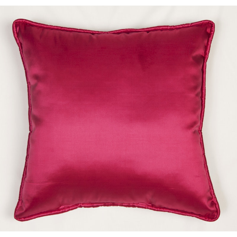 Botancial Glow Tangelo Polyester Solid Fuchsia Square Pillow