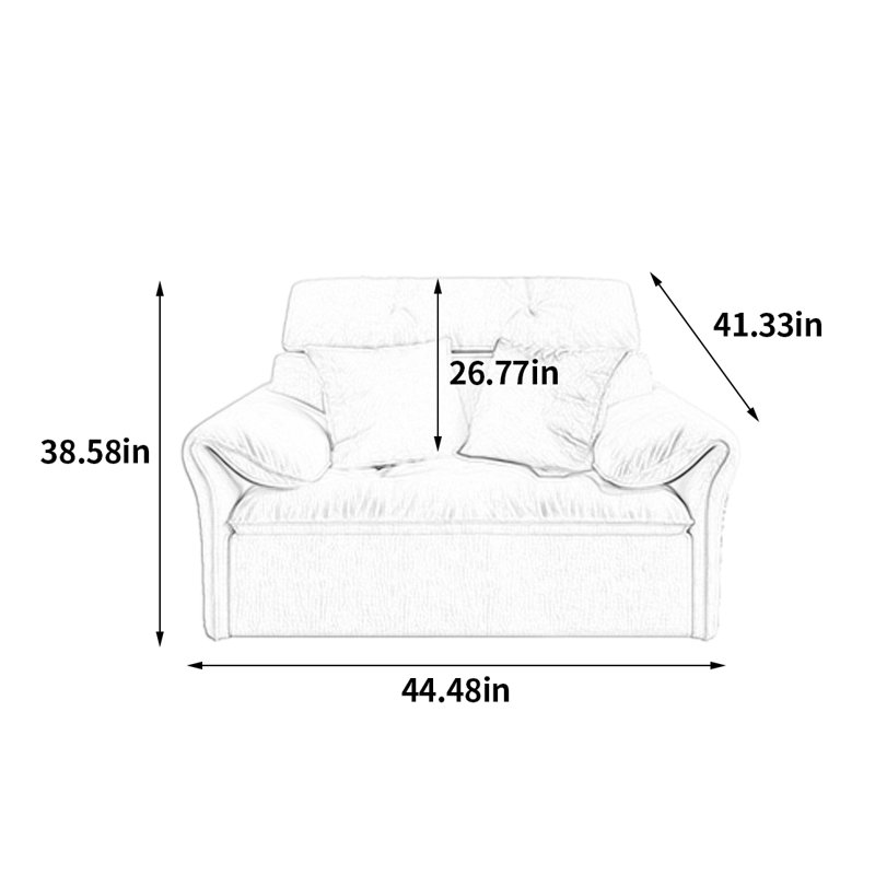 Dunia, 38.58" H x 44.48" W x 41.33" D