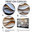 Cubic Wave White and Golden Underwater III - Abstract Cubism Print, art mural-817869991-817869982-817869983