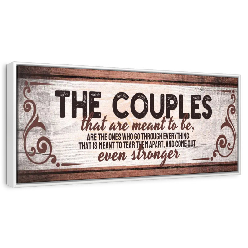 Plaque murale The The Couples, Cadre flottant blanc, 28 po x 10 po