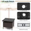 Table d'appoint d'extérieur carrée L 22 po x l 22 po Kuwanda