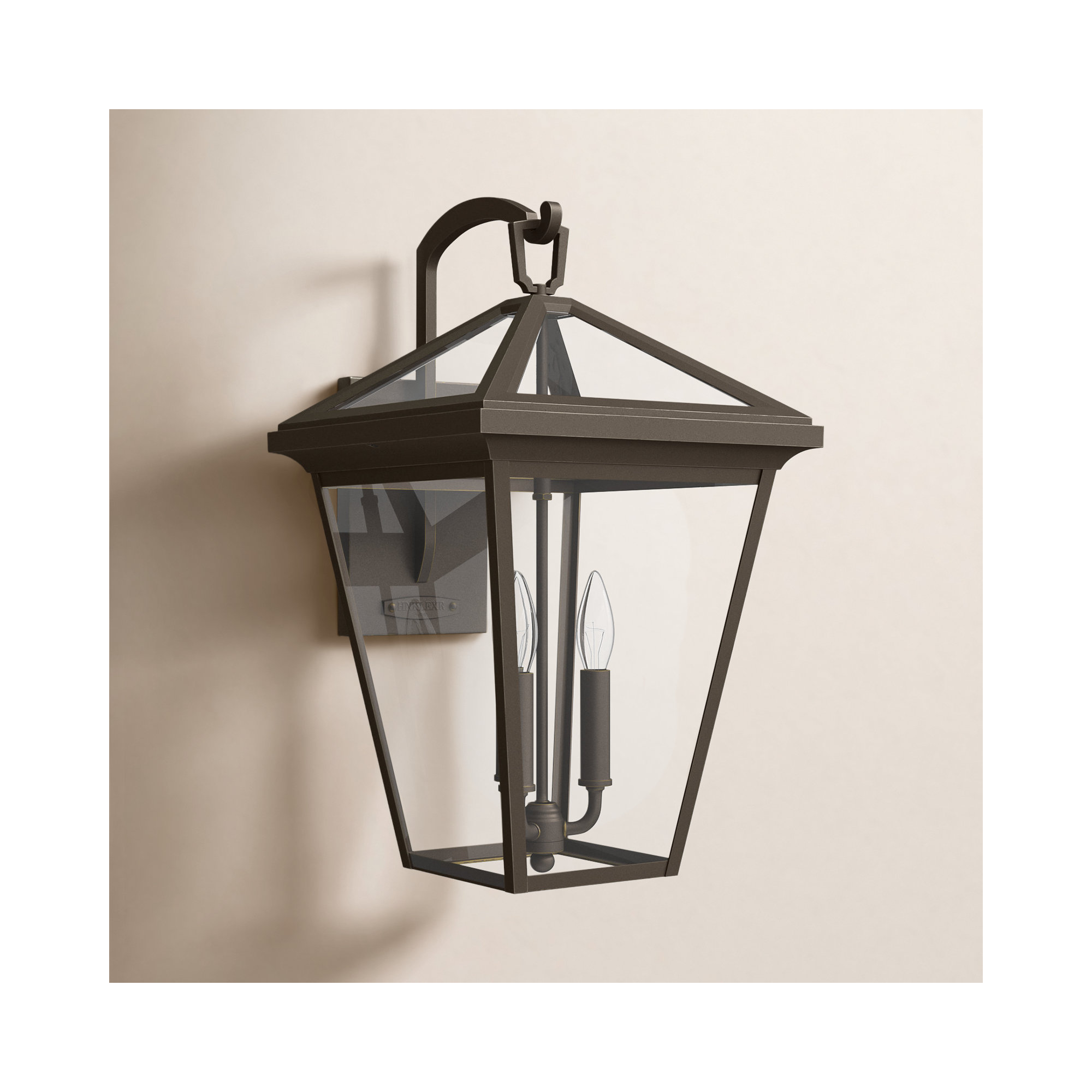 Lalla 3 Light Empire Outdoor Aluminum Wall Light, Oil Rubbed Bronze