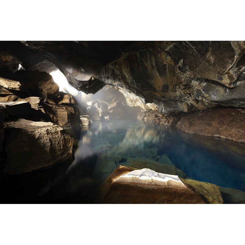 Grjotagja Cave, Iceland - Wrapped Canvas Print, 30cm H x 46cm W x 3.8cm D