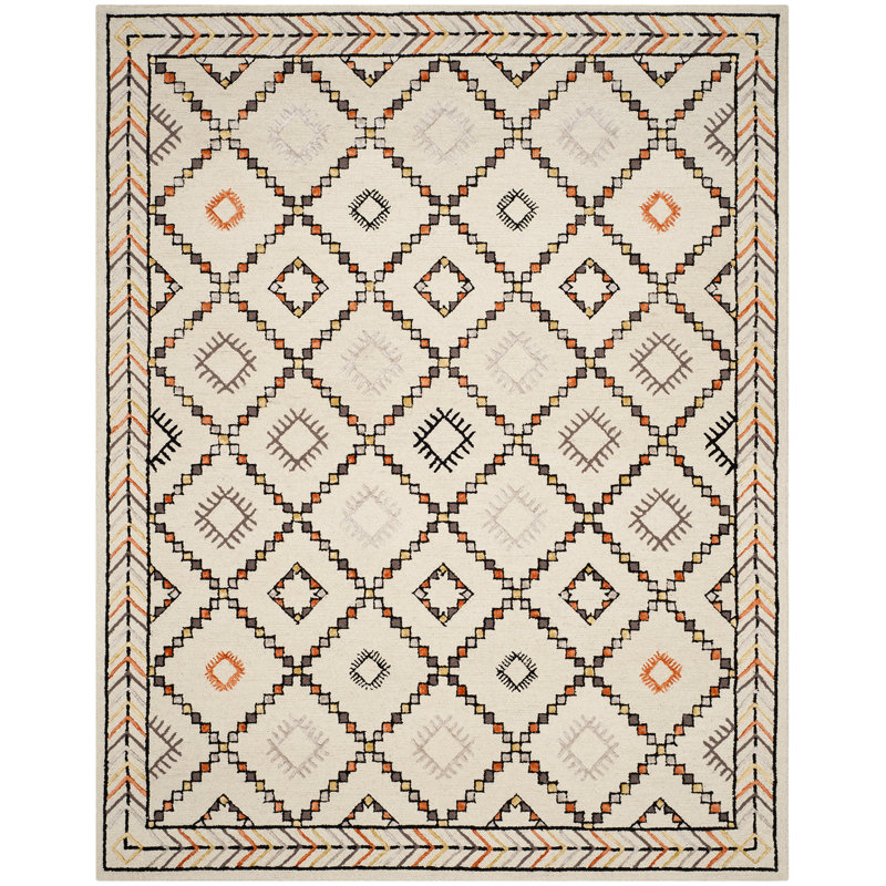 Tapis en laine touffeté à la main Derose, Rectangle 2 pi 6 po x 4 pi