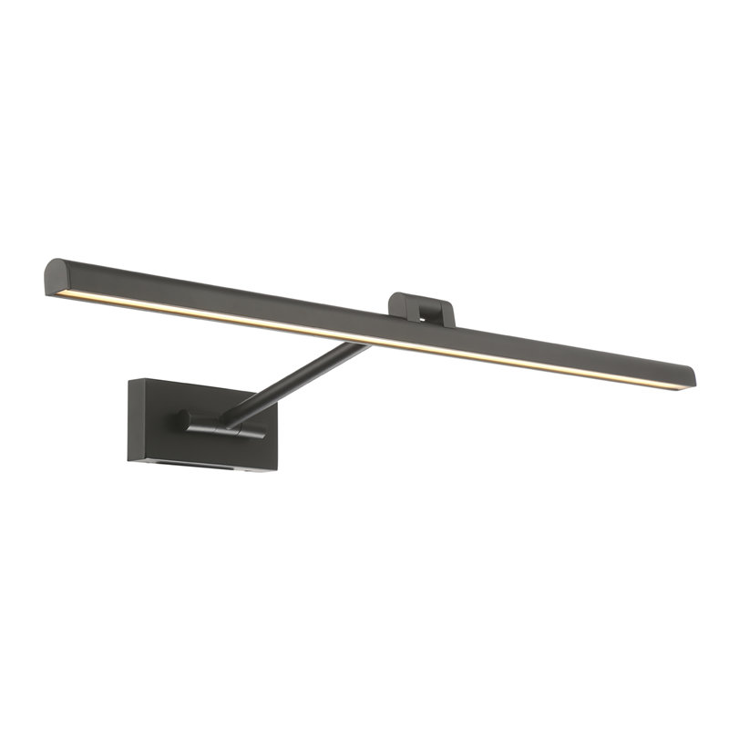 Reed 25In LED Adjustable Picture Light 3000K In Black, 3" H x 11.4" W x 16.5" D, Black