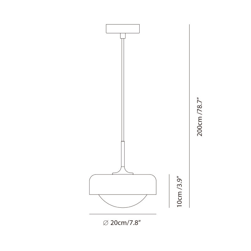 Pensee 1 - Light LED Pendant, Matte White