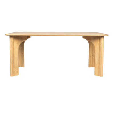 Trina Rectangular Mango Wood Dining Table with Arched Base