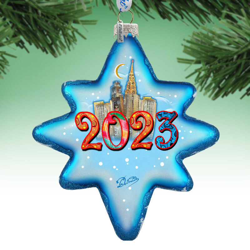 4'' Glass Hanging Figurine Ornament
