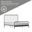 Sebbie Metal Complete Bed With Polydeck, Black-1870428542