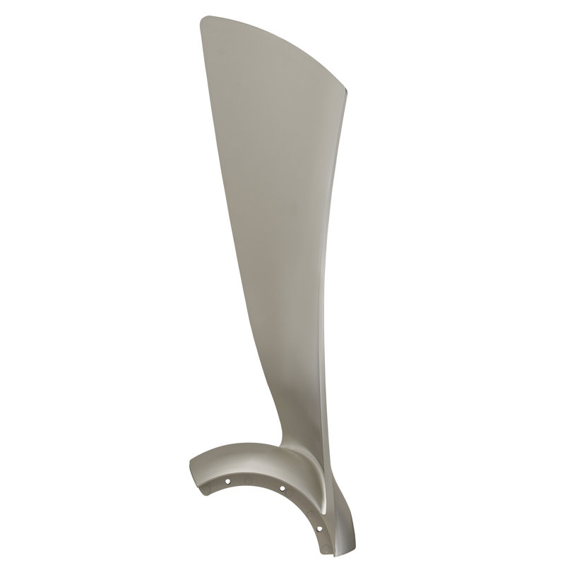 Wrap Custom 44 inch Indoor/Outdoor Ceiling Fan Blade Set of 3 - Brushed Nickel, Brushed Nickel, 3.54" H x 22.01" W x 7.13" D