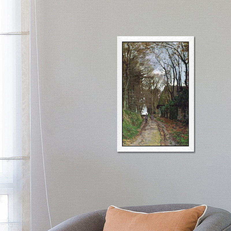 Path In Normandy by Claude Monet - Painting on Canvas, 152.5 cm H x 101.5 cm W, White Framed