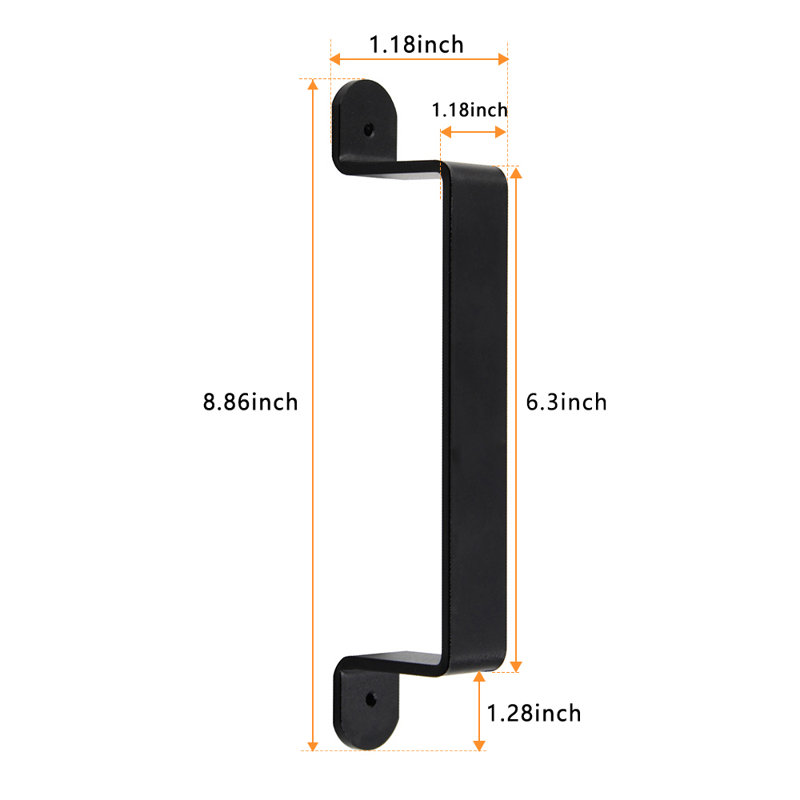 Black Steel Handle/Pull