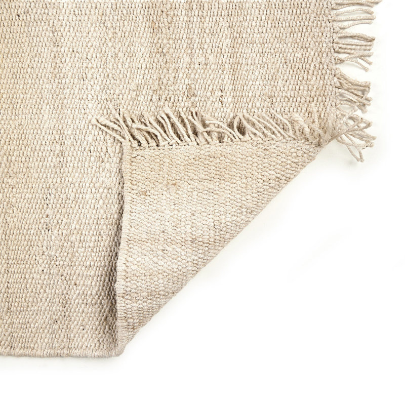 NEVA Jute / Sisal Area Rug in White/Neutral, Rectangle 9' x 13'