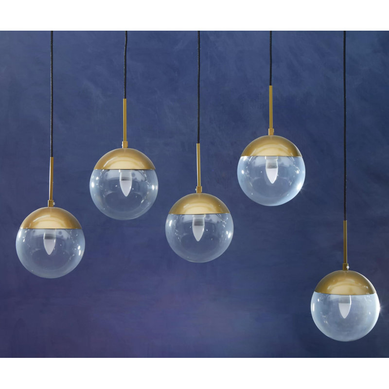 Royce 5 - Light Kitchen Island Pendant, Gold