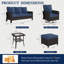 TL Un canapé trois places + deux chaises pivotantes + deux repose-pieds + une table d'appoint