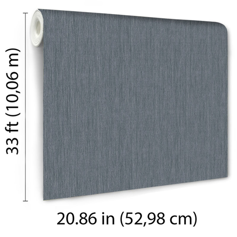 Papier peint bleu Rafia Grasscloth, Bleu