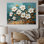 Blanc et or, charmante fleur printanière en fleurs IV - Fleurs, art mural