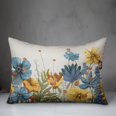  Polyester Lumbar Rectangular Pillow Cover & Insert