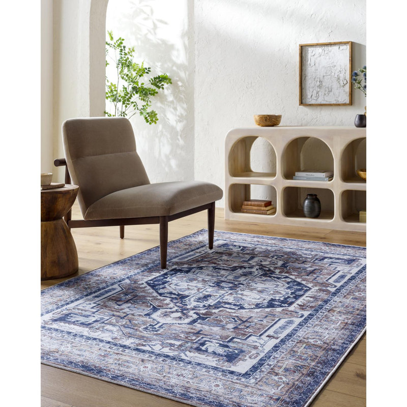 Tapis traditionnel lavable à la machine Ruland, Tapis de couloir 2 pi 7 po x 12 pi