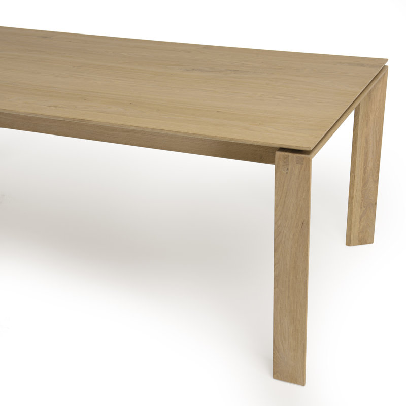Eliass Extendable Oak Solid Wood Dining Table