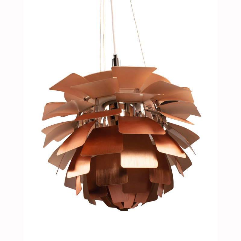 Lustre sphérique unique à 1 lumière Aarik, Blanc mat