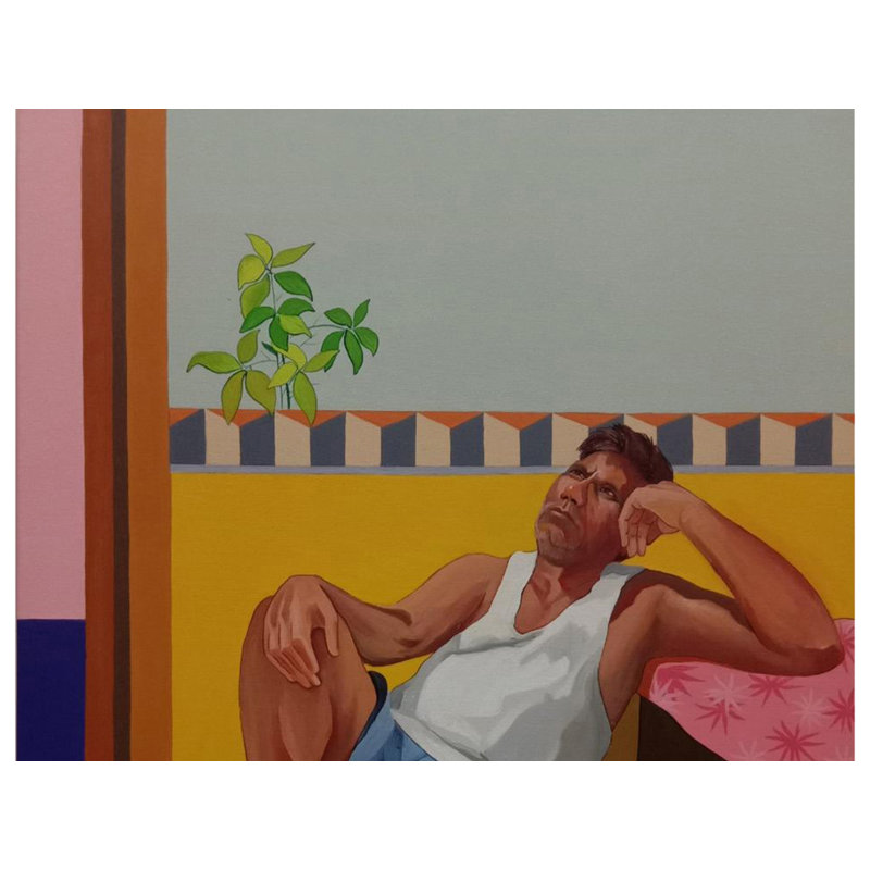 Perdus dans les pensées | Acrylique sur toile | Peinture de Mahima Katiwal