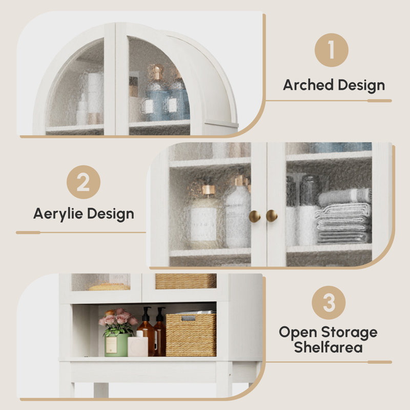 Over The Toilet Storage Cabinet For Bathroom, White
