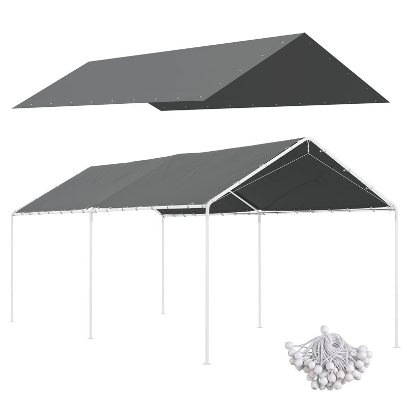 Housse pour auvent de remplacement pour abri d'auto 10 'x 20' Outsunny