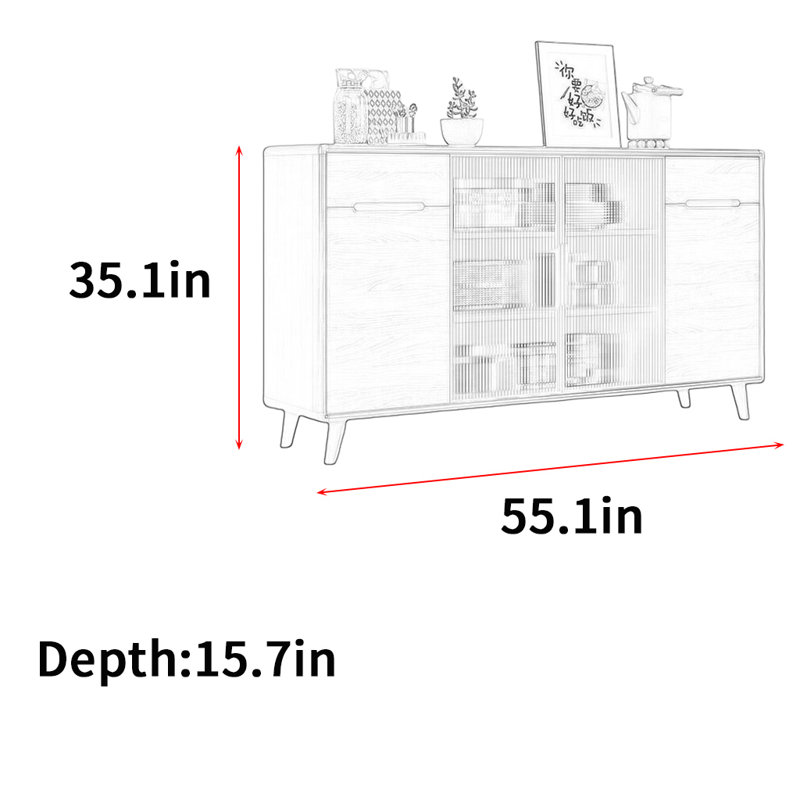 Searcy, H 35,1 po x l 55,1 po x P 15,7 po