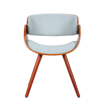 Lamia 136.8cm H Linen Upholstered Armchair in Brown