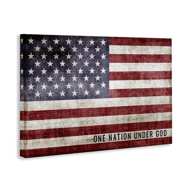 «One Nation Under God Flag», art mural par Natalie Carpentieri, H 20 po x l 30 po