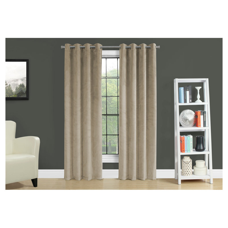 Ensemble de 2 panneaux de rideaux obscurcissants, l 54 po x L 95 po, beige avec œillets