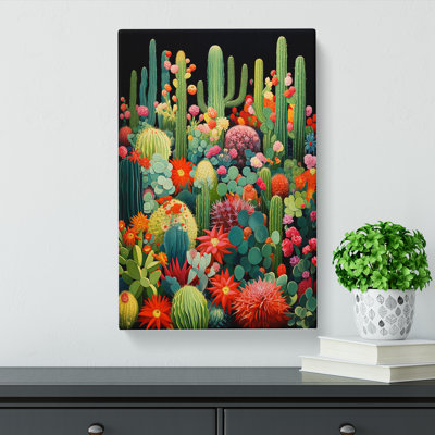 Cactus Orphism No.2 - Wrapped Canvas Print