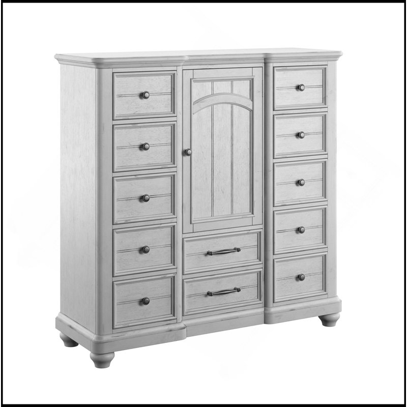 Commode principale 12 tiroirs grise avec armoire