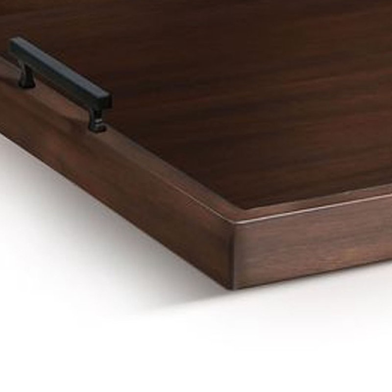 Yela Decorative Tray, 27X27 Square With Handles, Brown