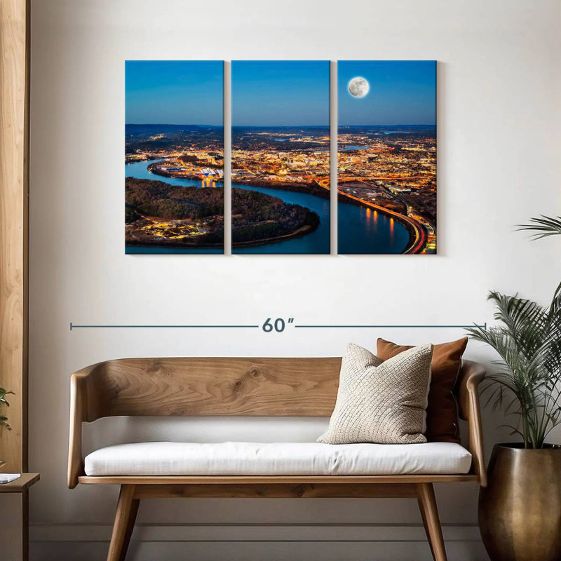 Rorry Moon Over Chattanooga, 28" H x 45" W