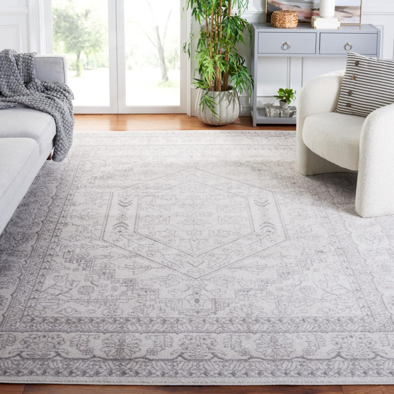 Stromsburg Area Rug, White/Grey, Rectangle 235 x 305 cm