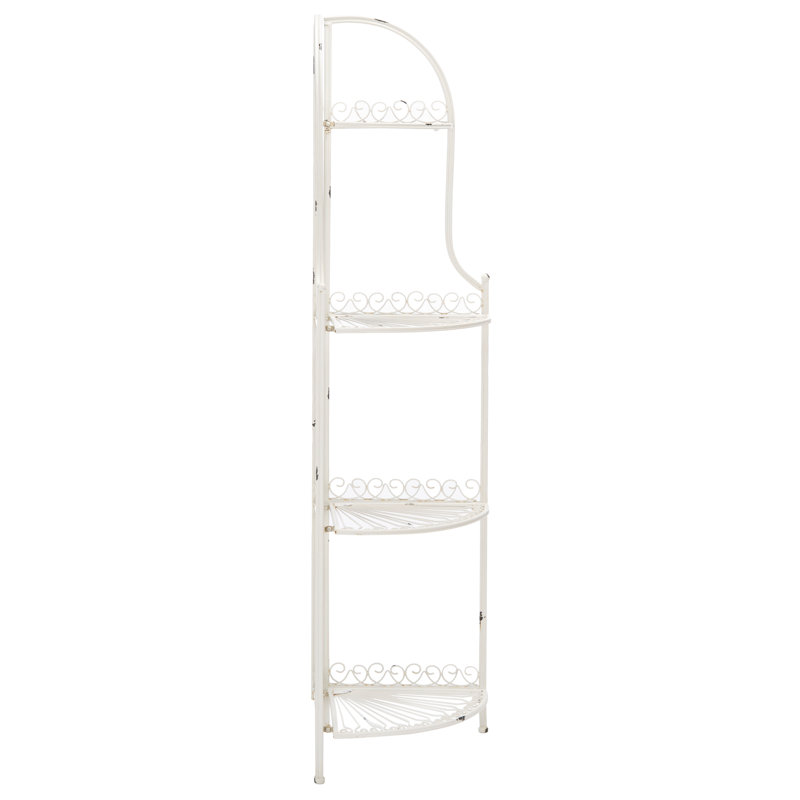 Saraland Corner Bookcase, Antique White