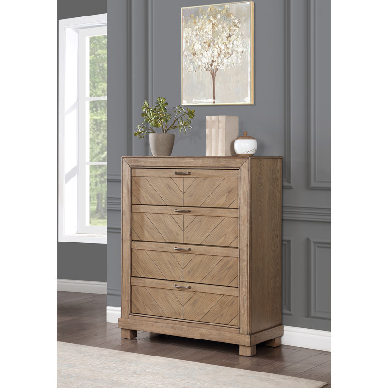Commode 4 tiroirs Altha Wipert, Sable patiné