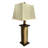Battery Powered Live Edge Wood Table Lamp. Textured Poly Lumber Core with Live Edge Wood Panels-853240711