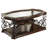 Bianca Merlot 2-Shelf Glass Top Coffee Table