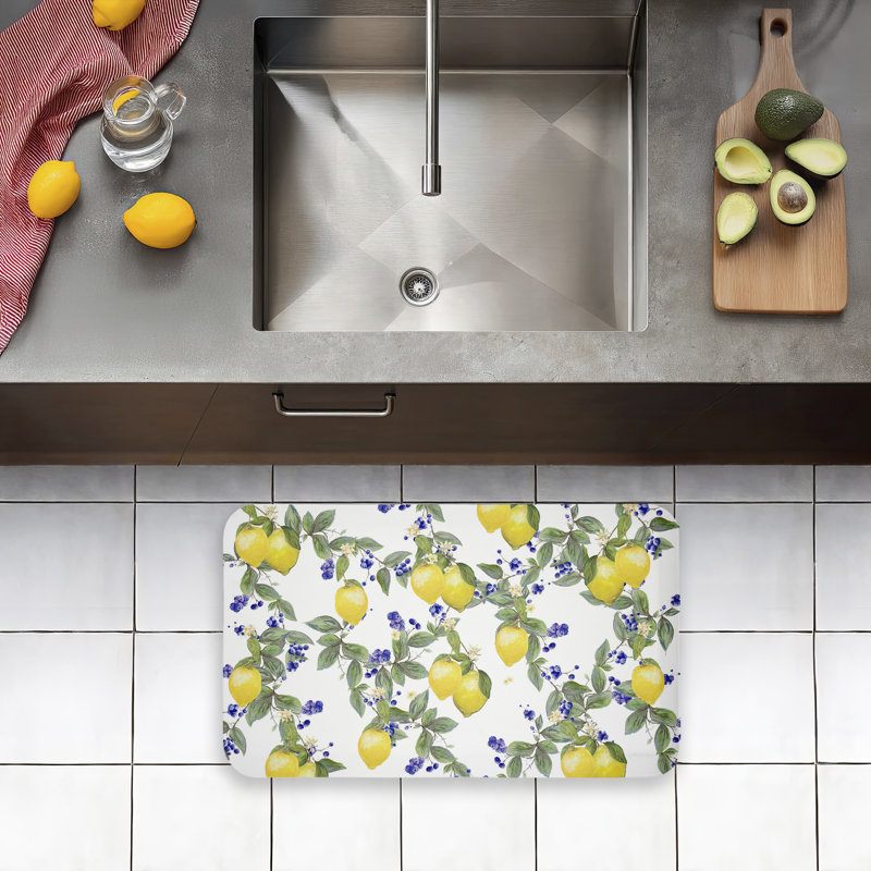 Tapis de sol anti-fatigue Lemony Vine, Motif de vigne citronné