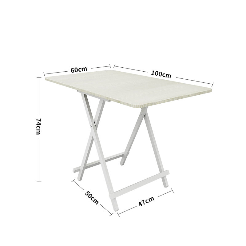 Krystine Metal Base Dining Table, White